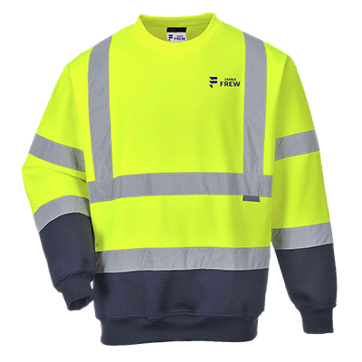 JAMES FREW MAINTENANCE HI VIZ CONTRAST SWEATSHIRT